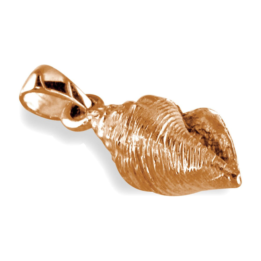 Conch Seashell Charm in 18k Pink Gold