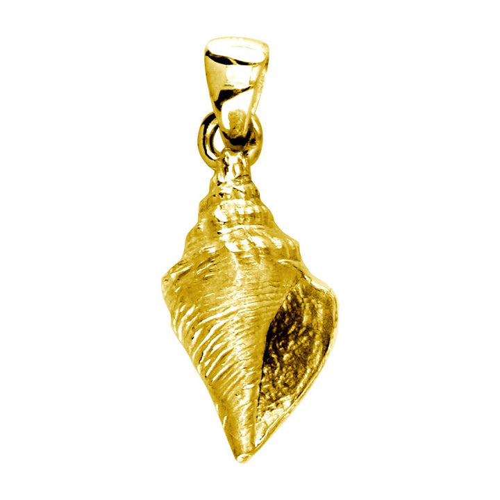 Conch Seashell Charm in 14K Yellow Gold