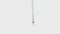 10mm Wide Diamond Heart Filled Pendant and Chain Necklace, 0.19CT, 16 Inches Total in 14K White Gold