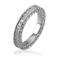 Diamond Band with Rounds On Top and Sides E/W-K0009